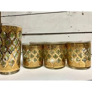 Culver Valencia Low Ball Glasses (set of 6 and one tall glass).